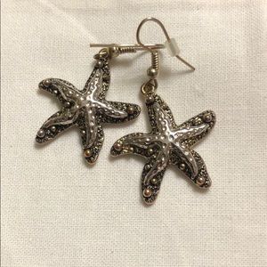 Bohemia earrings Bronze Starfish dangle drop